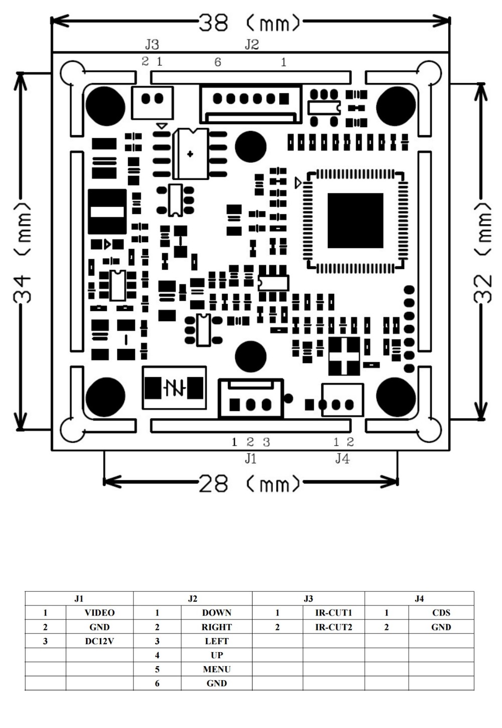 1 4 H42 + HDI8901 CMOS BOARD 1.0 MegaPixel 4 in 1 AHD CVI TVI 2.0 Analog FOR CCTV AHD CAMERA