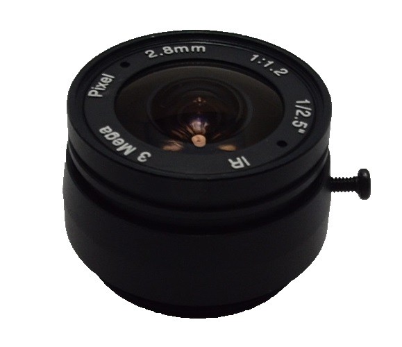 3.0 MegaPixel 2.8mm 115 Degree Angle 1 2.5 Mount CS Aperture F1.2 CCTV Fixed Lens For CCTV Camera