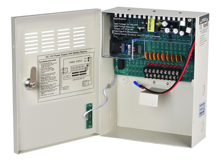 CP1209-10A-B Uninterruptable Power 120 Watt DC12V 10A 9 Channel CCTV