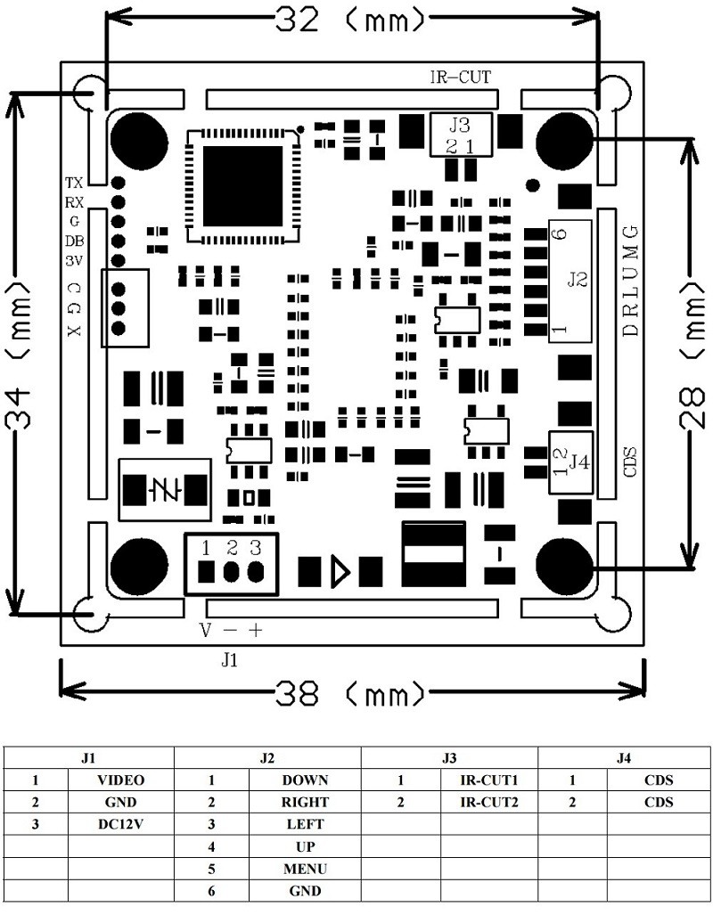 1 3 AR0230 + V30 CMOS BOARD 2.0 MegaPixel 4 in 1 FOR CCTV AHD CVI TVI CVBS CAMERA