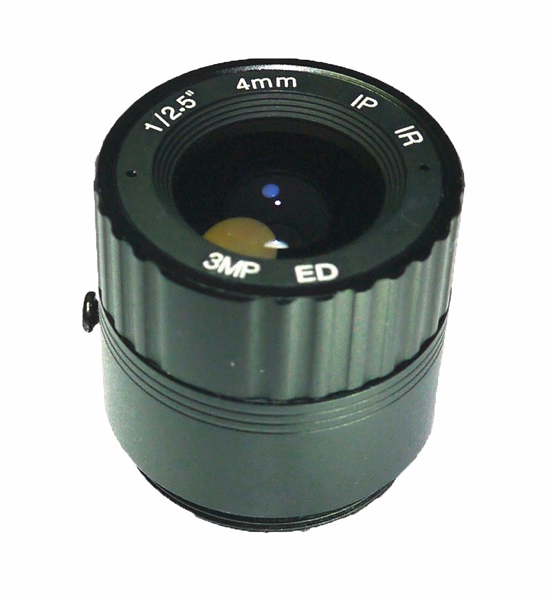 3.0 MegaPixel 4mm 57 Degree Angle 1 2.5 Mount CS Aperture F1.4 CCTV Fixed Lens For CCTV Camera