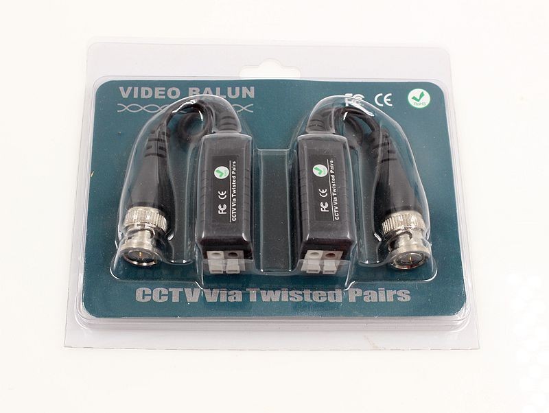 CCTV Video Balun Connector BNC UTP CAT5 Video Balun Twistered Pair Transceiver Cable 10pairs