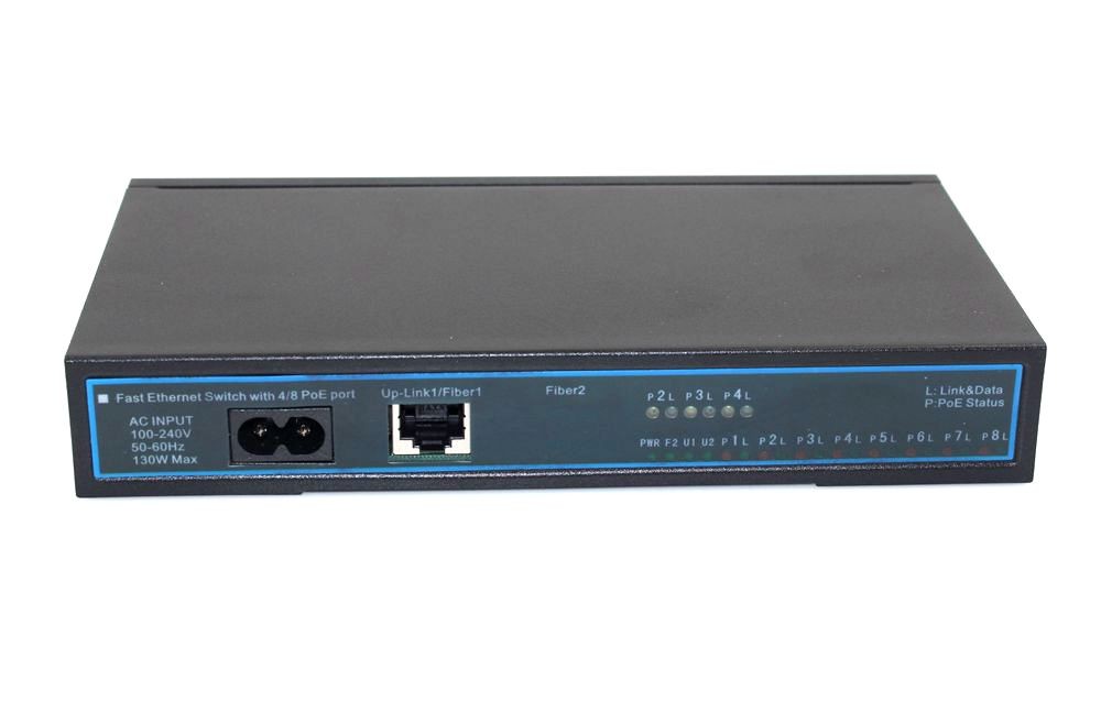 9 port 8CH PoE Switch Power Over Ethernet PoE IP Transceiver For IP Camera System Network Switch AC100V 240V 130W 52V 2.5A