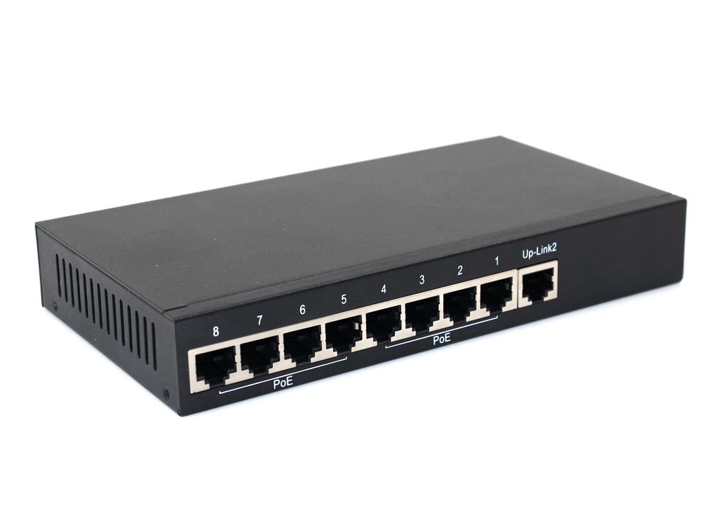 9 port 8CH PoE Switch Power Over Ethernet PoE IP Transceiver For IP Camera System Network Switch AC100V 240V 130W 52V 2.5A