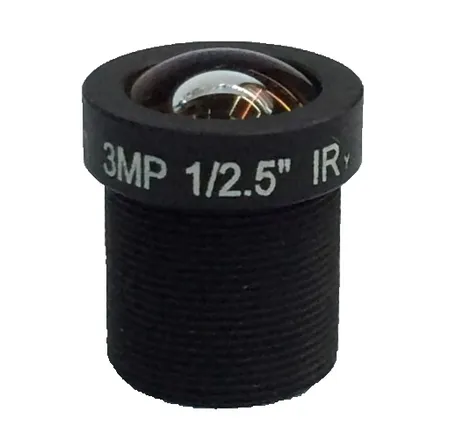 6mm 53 Degree Angle 1/2.5" Mount M12 x 0.5 Aperture F1.8 CCTV 3MP Fixed Lens For CCTV Camera