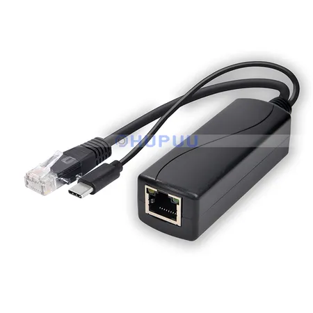 Standard POE 48V to 5V 2.4A USB Type C POE Splitter for Raspberry