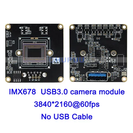 4K UHD 8MP IMX678 USB Camera MJPEG YUV Module 60 fps USB Camera 3.0 UVC Driver Free (No lens, No cable)